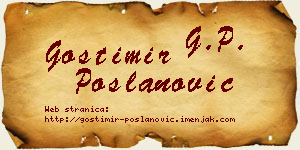 Gostimir Poslanović vizit kartica